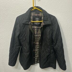 Black L.L.Bean quilted jacket